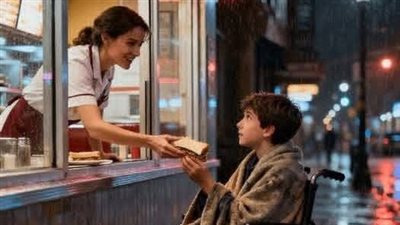 ترك ابنه المقعَد تحت المطر ليختبر الناس… ولم يكن يتخيّل أن نادلة فقيرة ستقلب حياته رأسًا على عقب